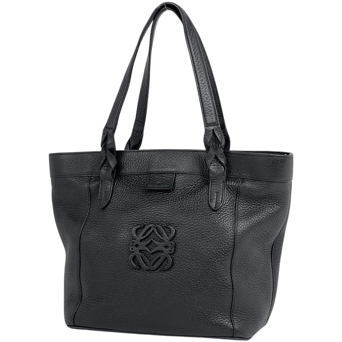 Loewe Justa Tote Anagram Leather Black