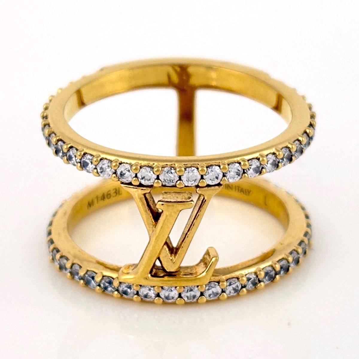 Louis Vuitton Ring LV Iconic Strass Line Stone Gold — view 2