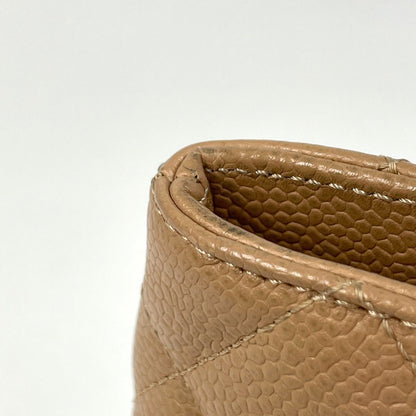 Chanel Medallion Tote Handbag CC Logo Caviar Leather Beige — view 5
