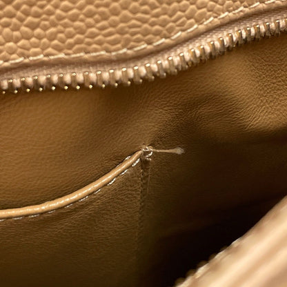 Chanel Medallion Tote Handbag CC Logo Caviar Leather Beige — view 7