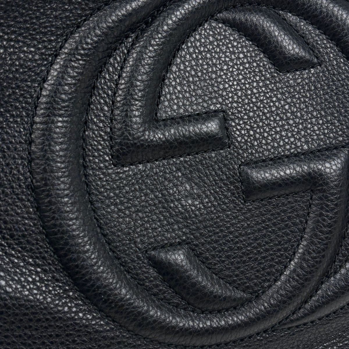 Gucci Soho Tote Fringe Interlocking Leather Black — view 5