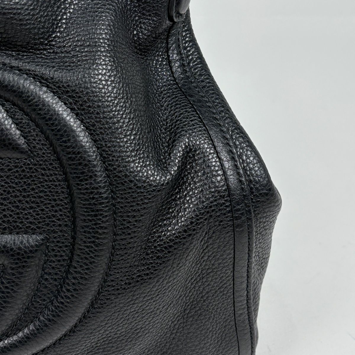 Gucci Soho Tote Fringe Interlocking Leather Black — view 4