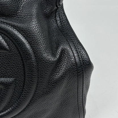 Gucci Soho Tote Fringe Interlocking Leather Black — view 4