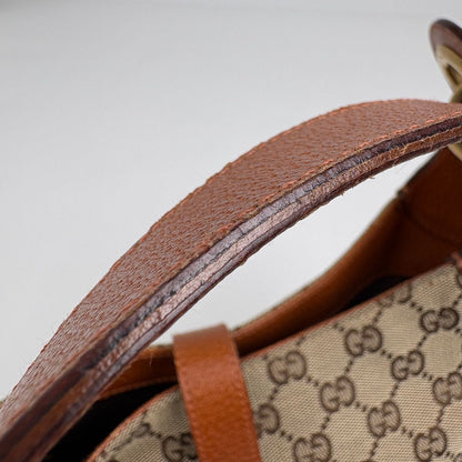 Gucci New Jackie Line Shoulder Bag GG Pattern Canvas Brown — view 6