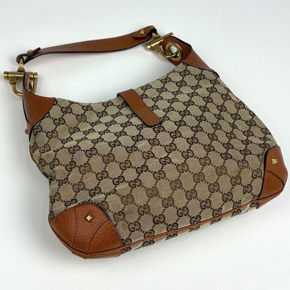 Gucci New Jackie Line Shoulder Bag GG Pattern Canvas Brown — view 2