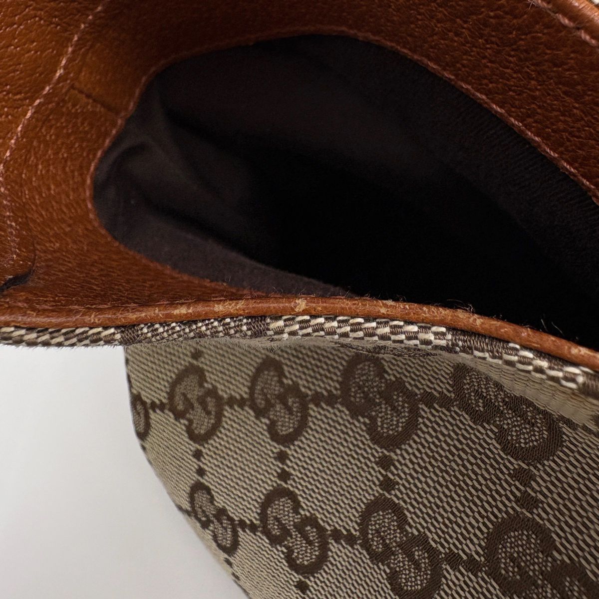 Gucci New Jackie Line Shoulder Bag GG Pattern Canvas Brown — view 8