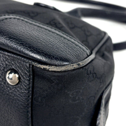Gucci GG Pattern Shoulder Bag Sherry Line Web Nylon Black — view 3