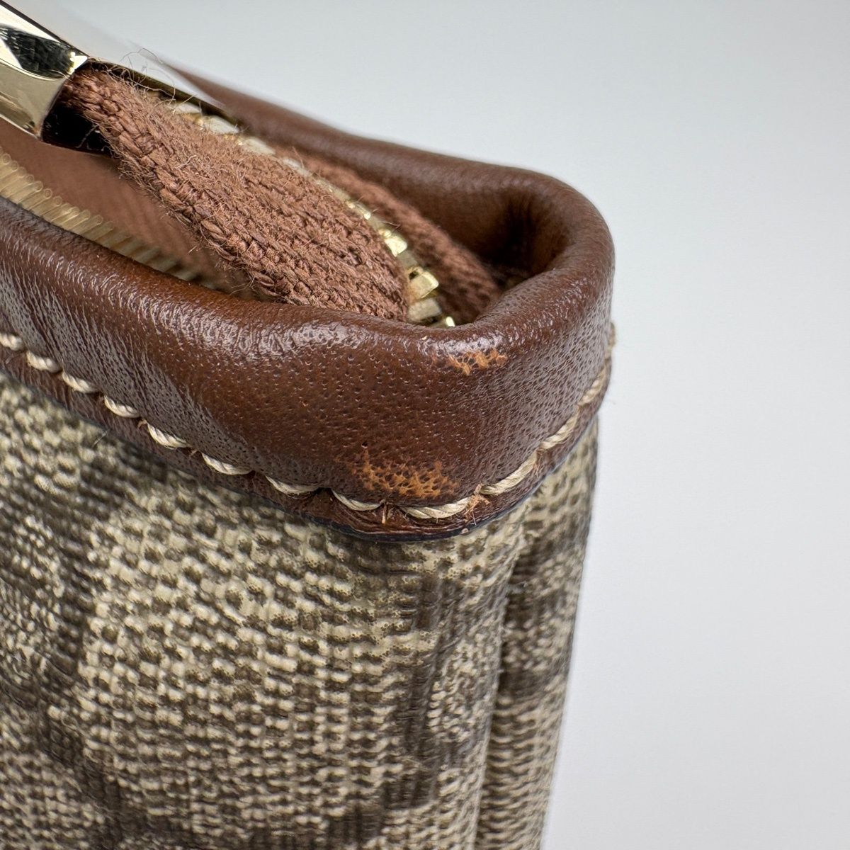 Gucci GG Pattern Shoulder Bag Sherry Line Web Beige Brown — view 4