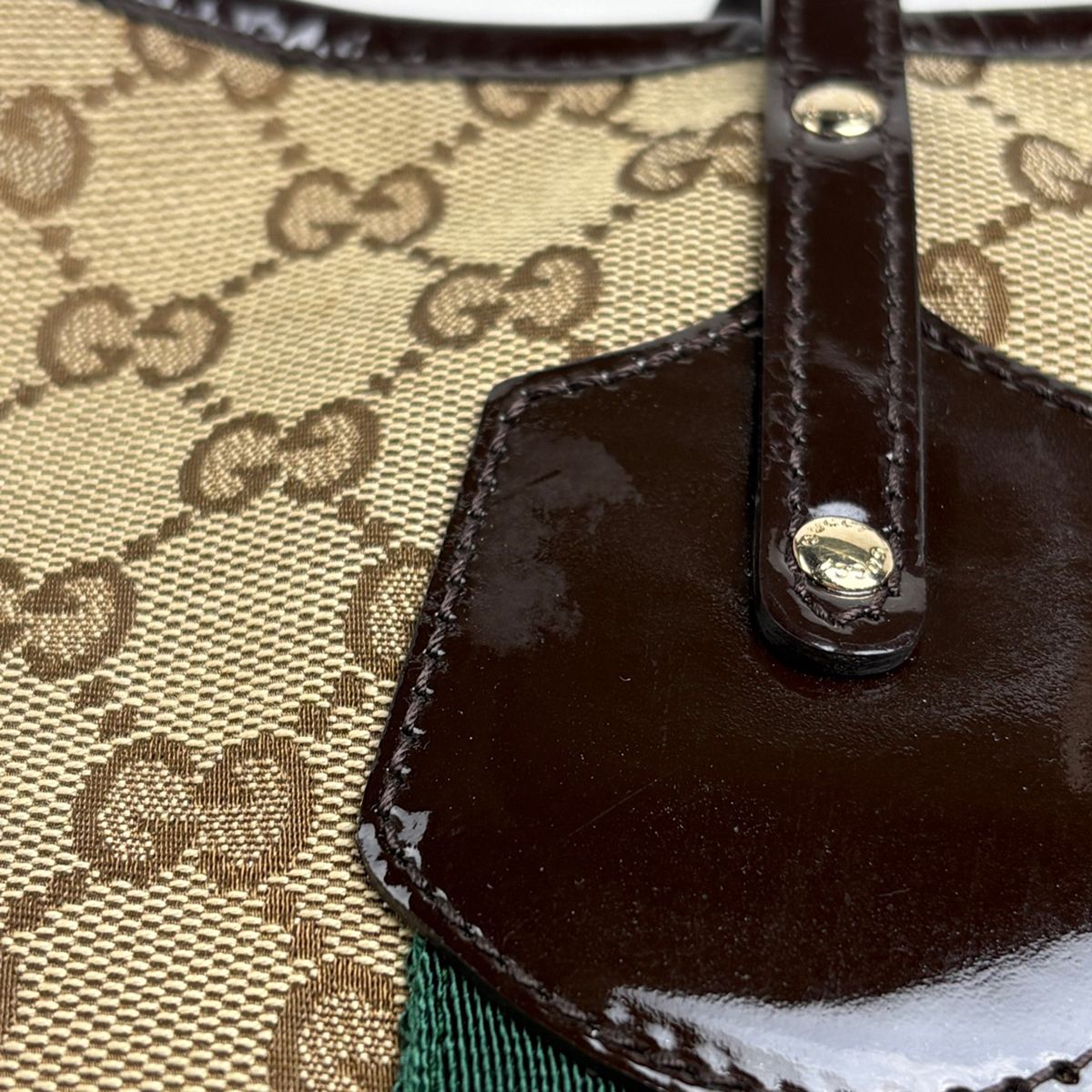 Gucci GG Pattern Tote Joli Sherry Line Web Canvas Beige Brown — view 4