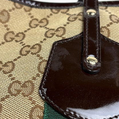 Gucci GG Pattern Tote Joli Sherry Line Web Canvas Beige Brown — view 4