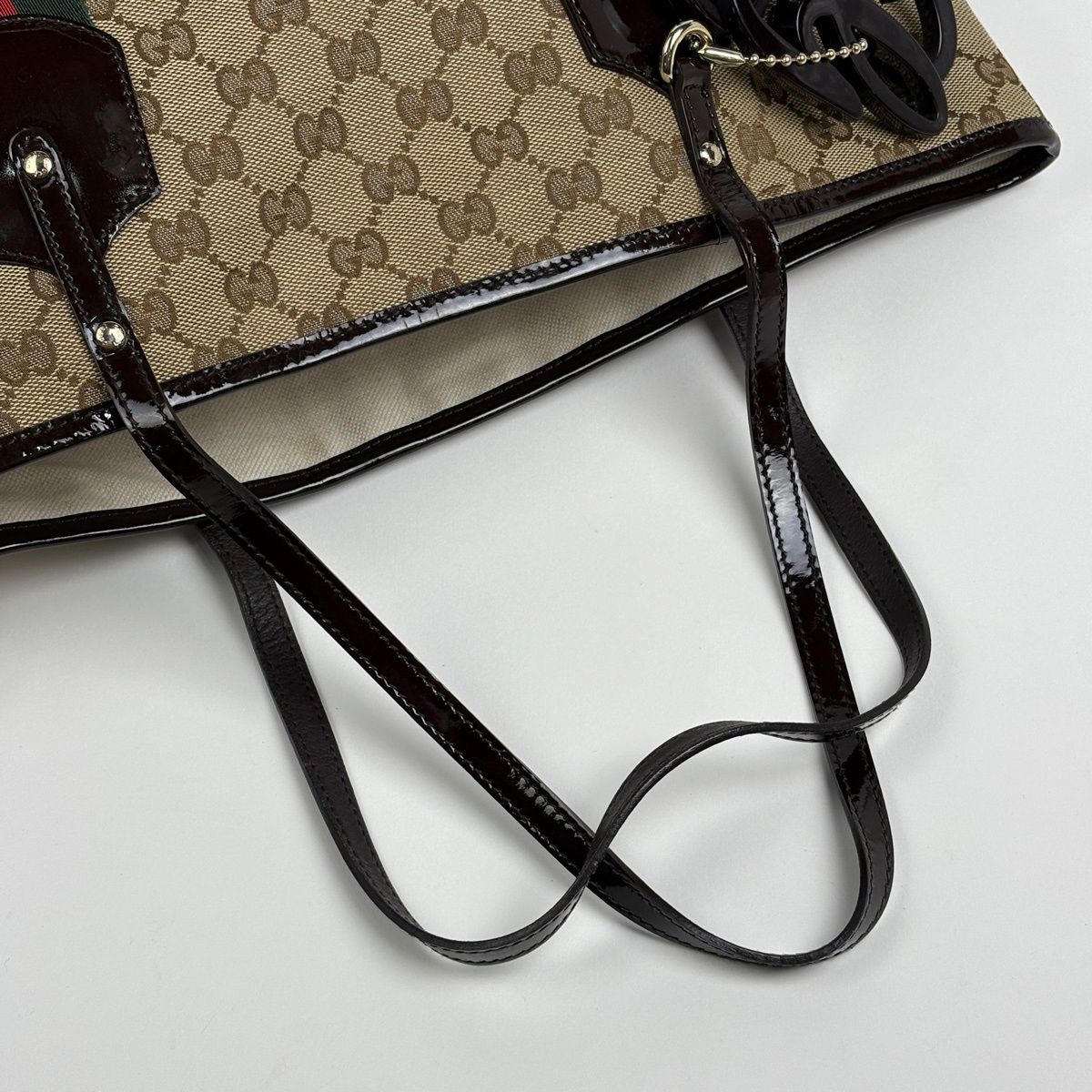 Gucci GG Pattern Tote Joli Sherry Line Web Canvas Beige Brown — view 9