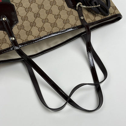 Gucci GG Pattern Tote Joli Sherry Line Web Canvas Beige Brown — view 9