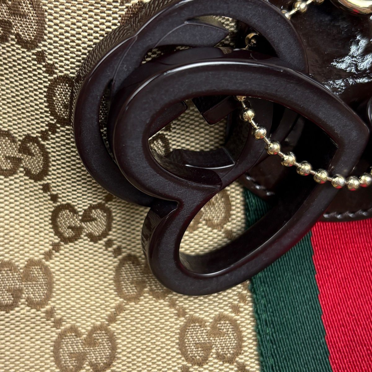 Gucci GG Pattern Tote Joli Sherry Line Web Canvas Beige Brown — view 5