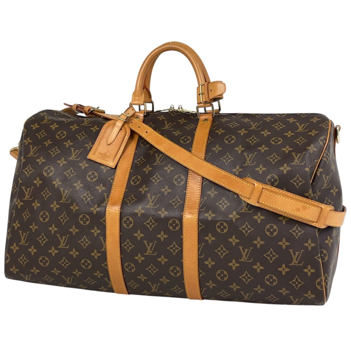Louis Vuitton Keepall Bandouliere 55 Boston Bag Monogram Brown