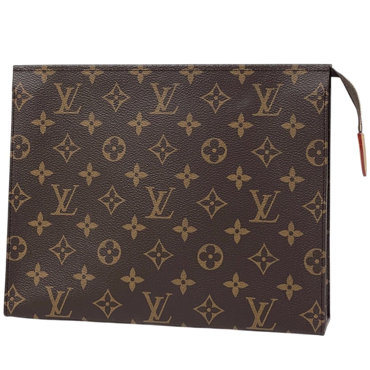 Louis Vuitton Poche Toilette 26 Clutch Makeup Pouch Monogram Brown