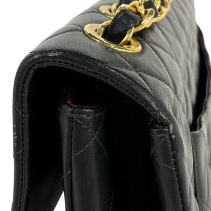 Chanel Big Quilted Single Flap Chain Shoulder Bag CC Logo Leather Black — view 7