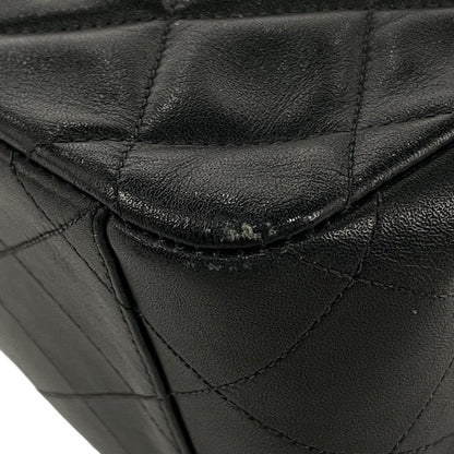 Chanel Big Quilted Single Flap Chain Shoulder Bag CC Logo Leather Black — view 4
