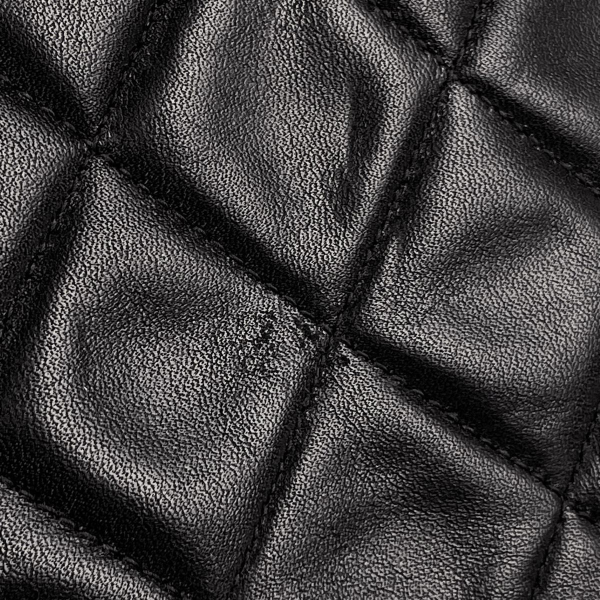 Chanel Big Quilted Single Flap Chain Shoulder Bag CC Logo Leather Black — view 6