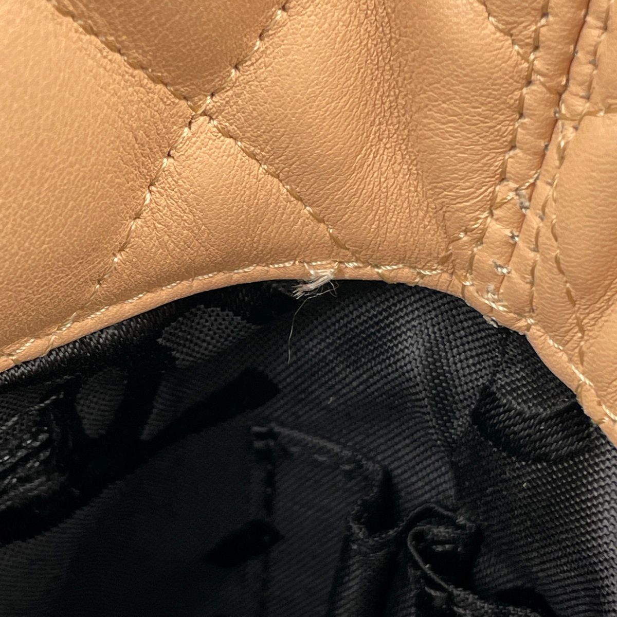 Chanel Cambon Line Small Tote CC Logo Handbag Leather Beige Black — view 9
