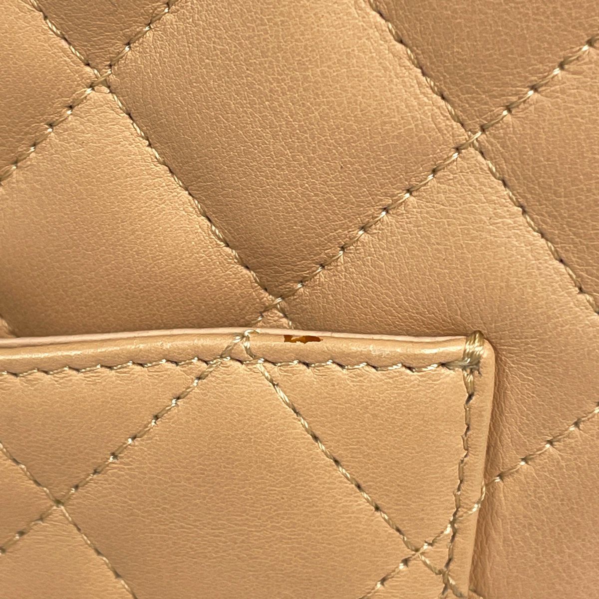 Chanel Cambon Line Small Tote CC Logo Handbag Leather Beige Black — view 5