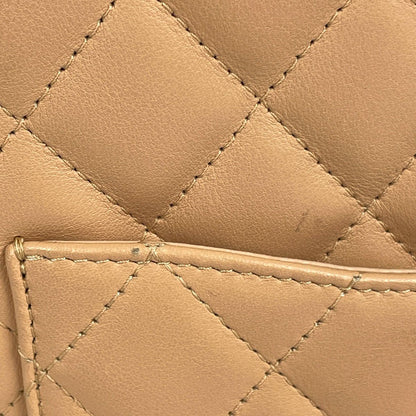 Chanel Cambon Line Small Tote CC Logo Handbag Leather Beige Black — view 4