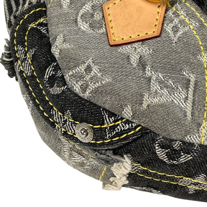Louis Vuitton Pouch Monogram Denim Patchwork Shoulder Bag Black Gray — view 3