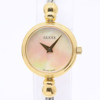 Gucci Bangle Watch Quartz Shell Dial