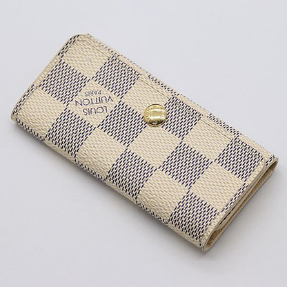 Louis Vuitton Damier Azur Line Key Case Leather Ivory Color Mtm Key Holder — view 2