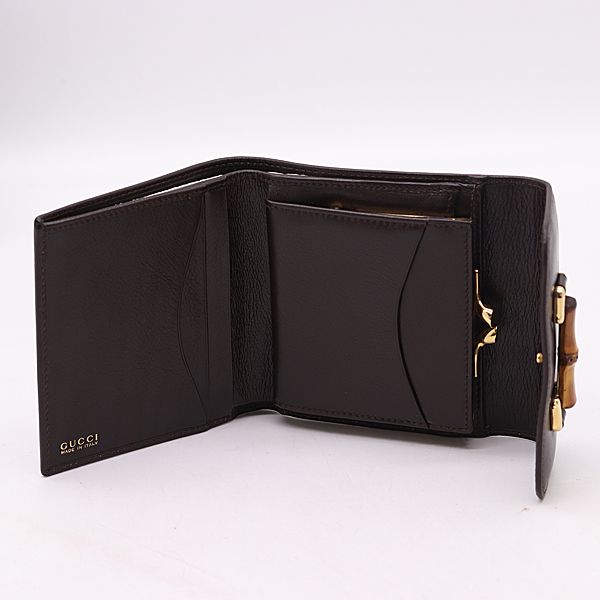 Gucci Fold Wallet Trifold Leather Brown — view 7