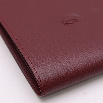 Cartier Folding Wallet Leather Red — view 5