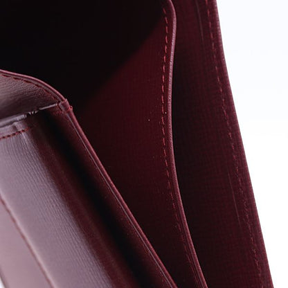 Cartier Folding Wallet Leather Red — view 8