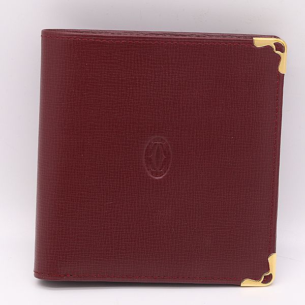 Cartier Folding Wallet Leather Red — view 2