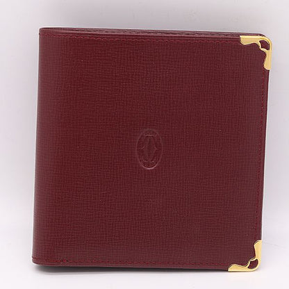 Cartier Folding Wallet Leather Red — view 2