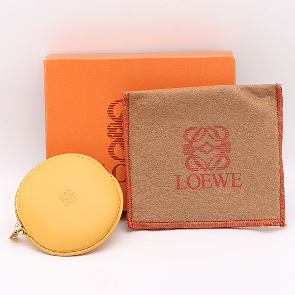 Loewe Coin Case Wallet Leather Ivory