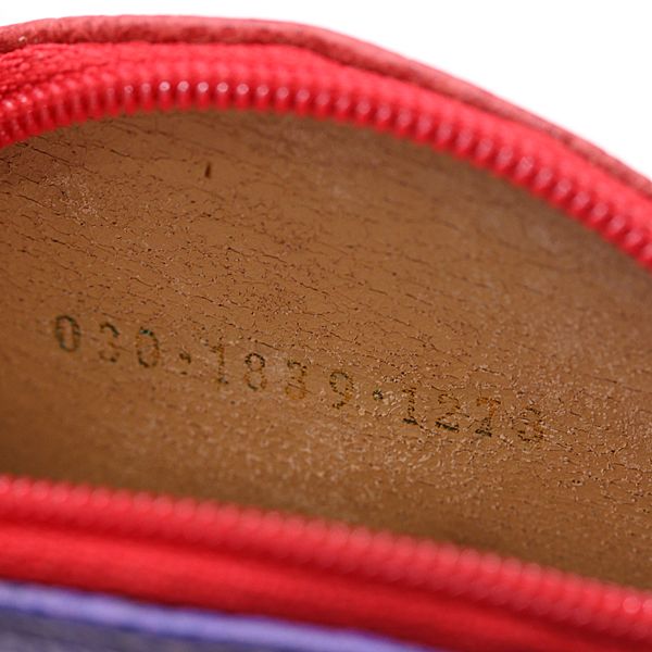 Gucci Coin Case Wallet Leather Red Purple — view 6