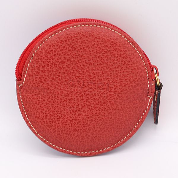 Gucci Coin Case Wallet Leather Red Purple — view 2