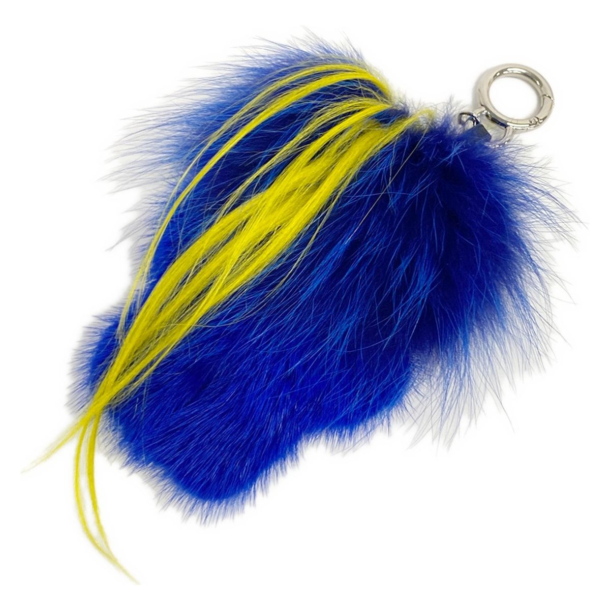 Fendi Key Holder Bag Bugs Blue Yellow Multi Rumi Fur Mink — view 2