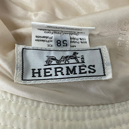 Hermes Hat 58 Ivoryh Logo Embroidery Bucket — view 5