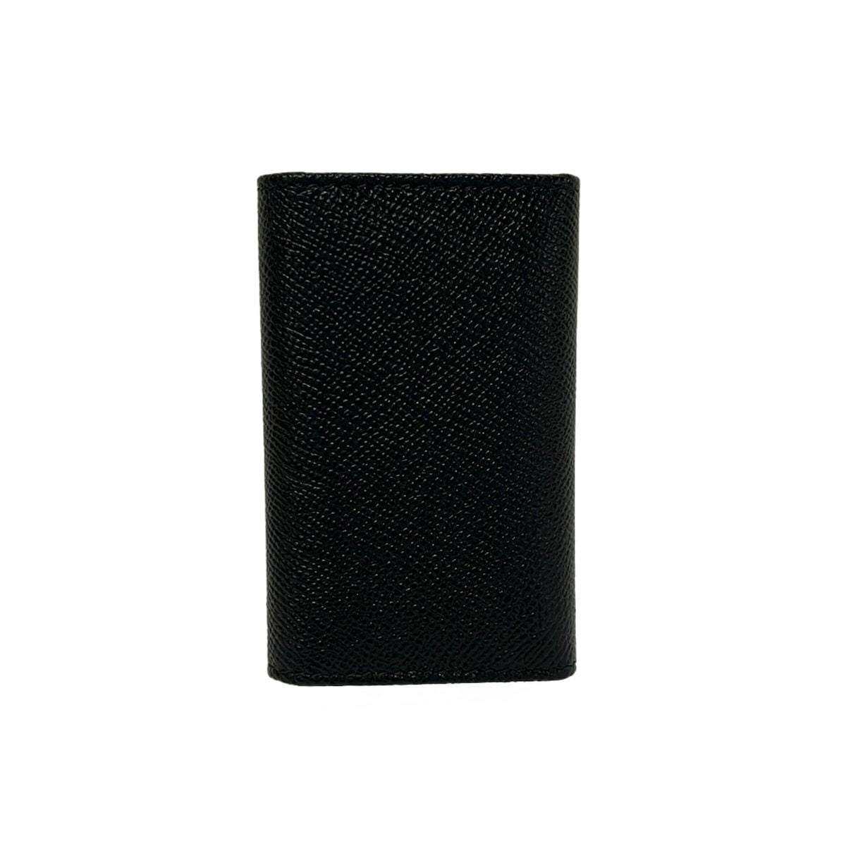 Bvlgari Key Case Black Silver Leather Key Holder — view 2