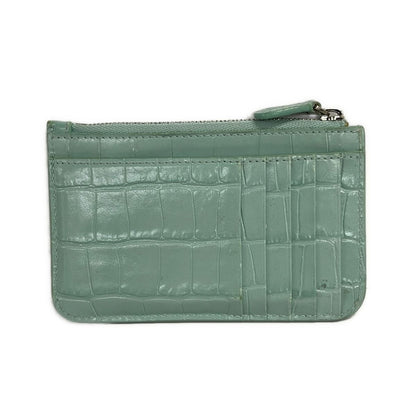 Balenciaga Coin Case Light Blue Embossed Card Leather — view 2