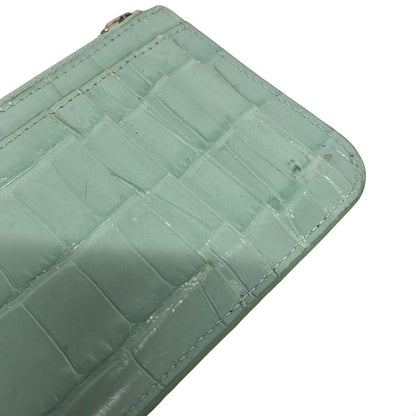 Balenciaga Coin Case Light Blue Embossed Card Leather — view 6