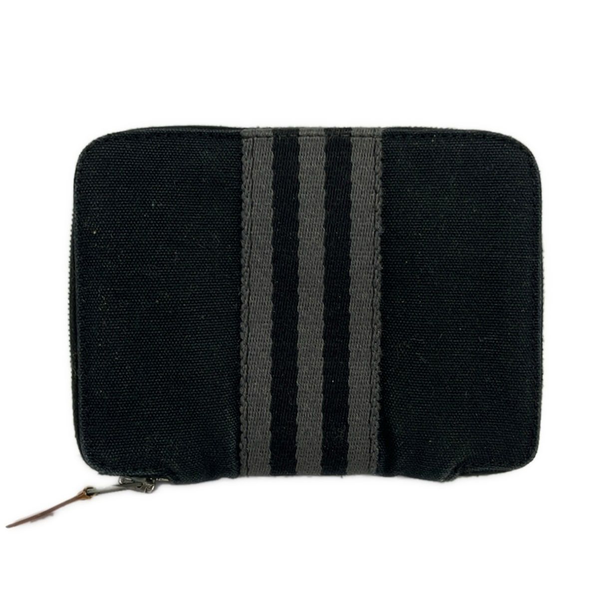 Hermes Bifold Wallet Fourre Tout Purse PM Black Gray Zip Around