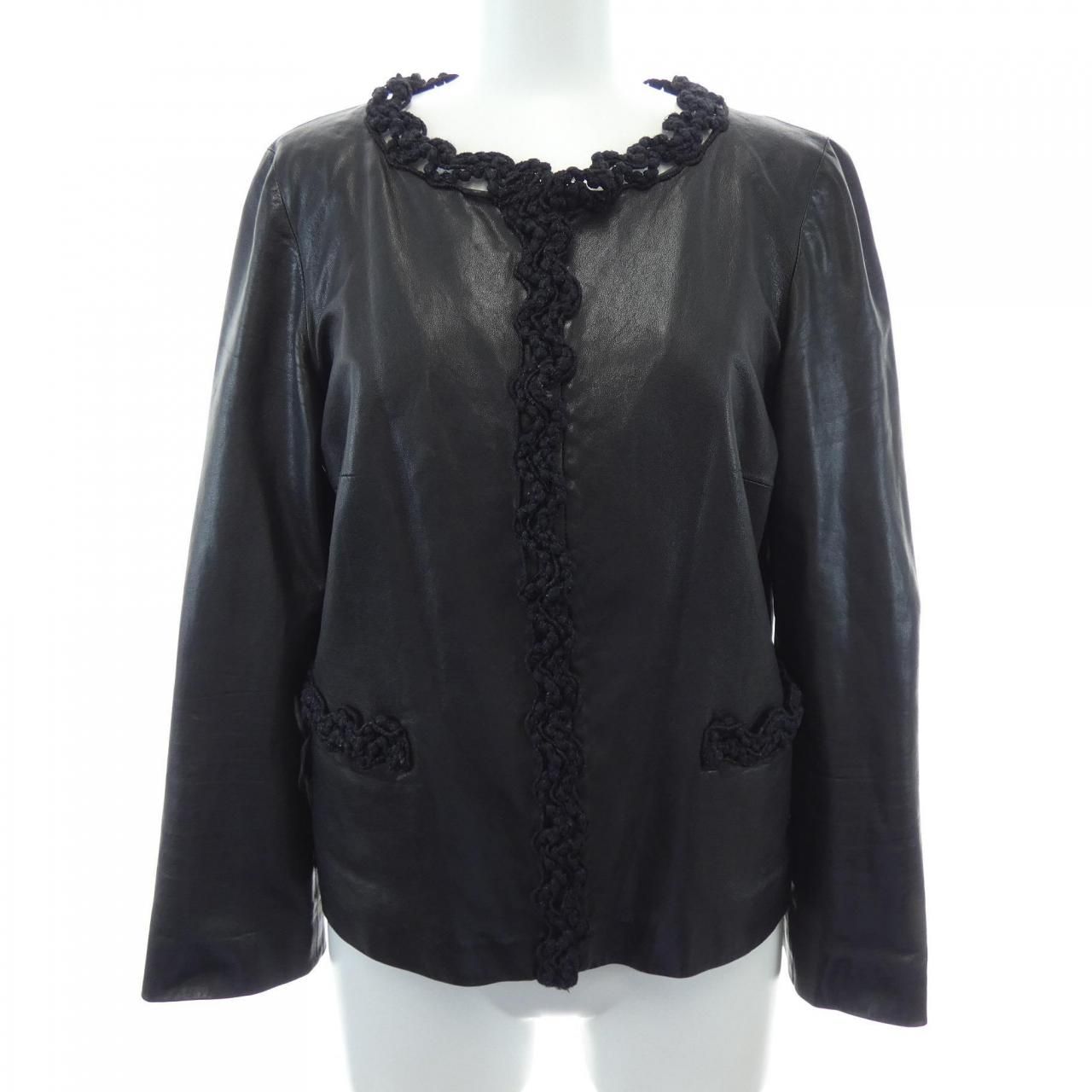 Chanel Leather Jacket Black