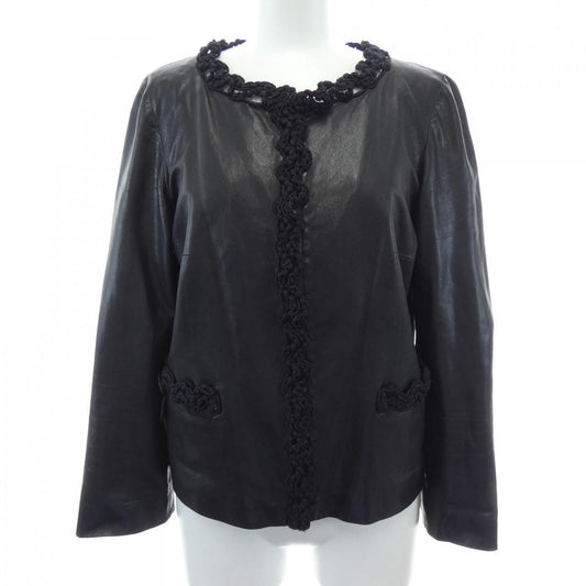 Chanel Leather Jacket Black