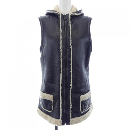 Chanel Shearling Vest Black