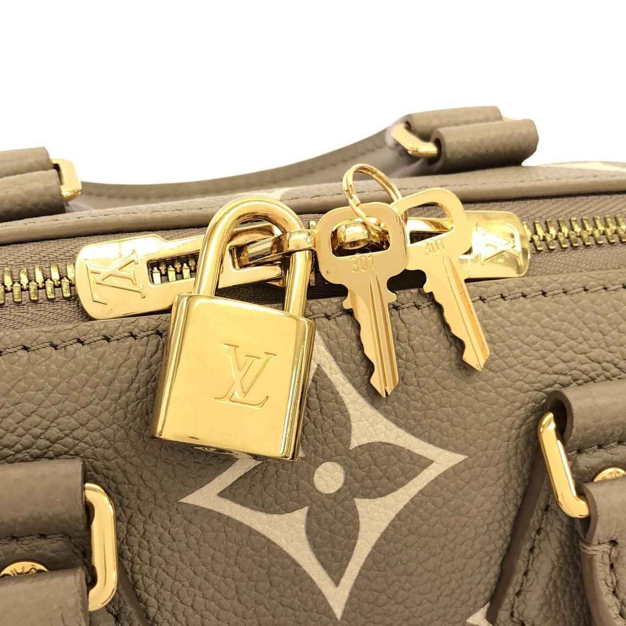 Louis Vuitton Bicolor Monogram Empreinte Speedy Bandouliere 20 cm Boston Bag — view 4