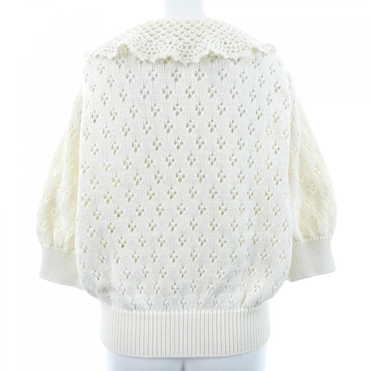 Celine Cropped Cardigan White — view 2