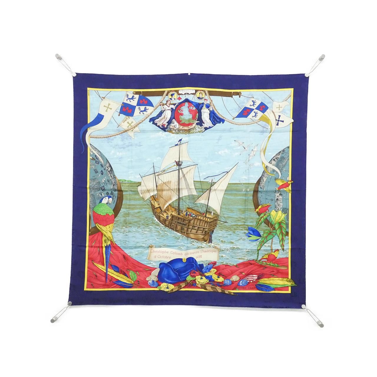 Hermes Christophe Colomb Carre Scarf