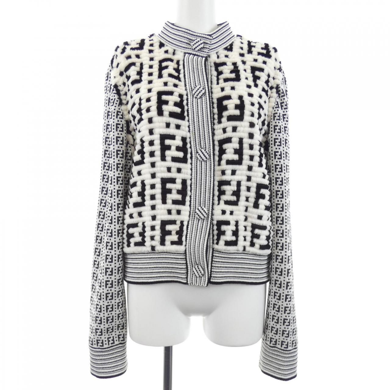 Fendi Afnj Cardigan White