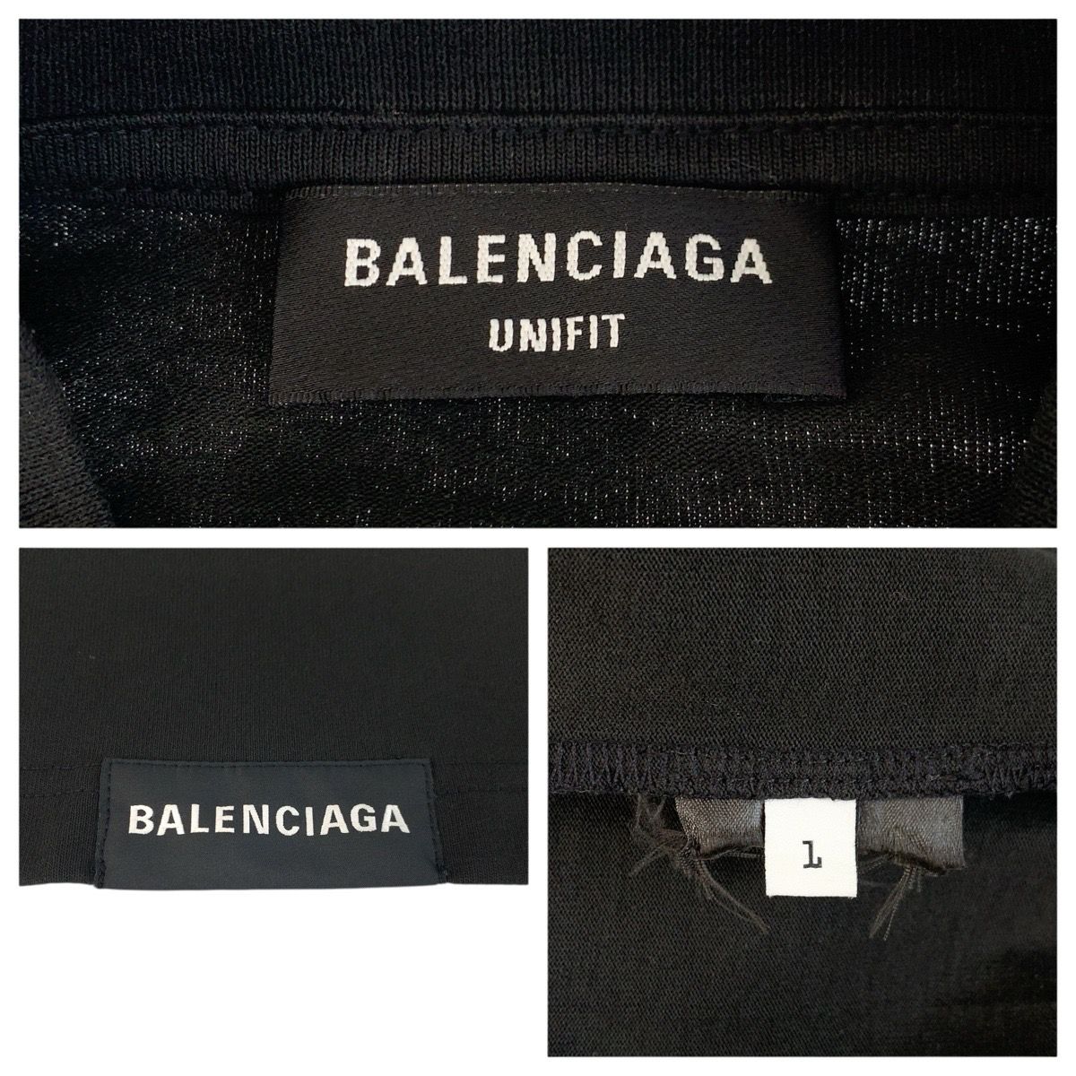 Balenciaga L Black Cotton Short Sleeve T-Shirt — view 3